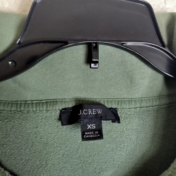 J. Crew University Terry Long sleeve half zip sweater sz Xs - Picture 7 of 9